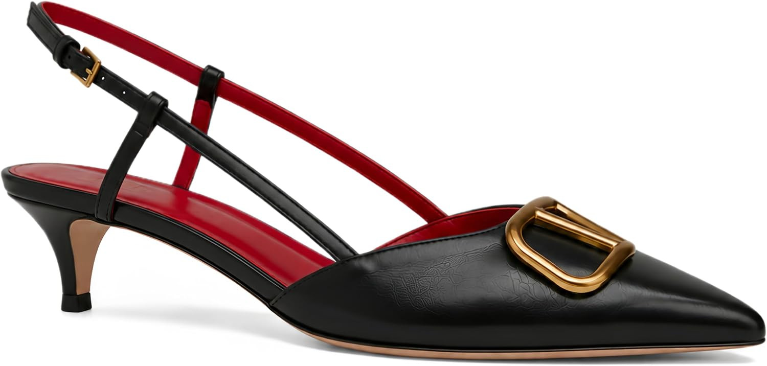 Slingback Kitten Heels for Women Heeled Sandals | Amazon (US)