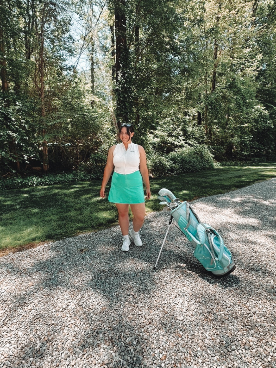 Golf day! Getting better and better each time we go out! My clubs are on sale this week! #golf #golflook

#LTKSeasonal #LTKunder100