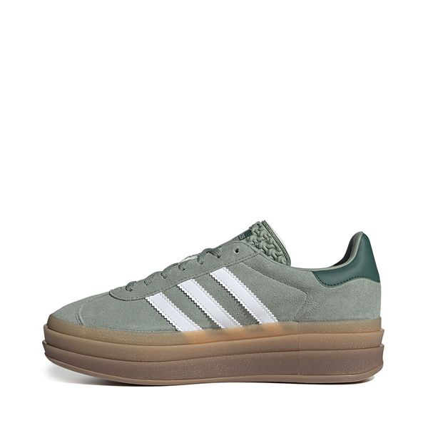 Womens adidas Gazelle Bold Athletic Shoe - Silver Green / Cloud White / Collegiate Green | Journeys