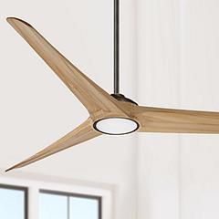 84" Minka Aire Timber Heirloom Bronze Modern LED Fan with Remote | Lamps Plus
