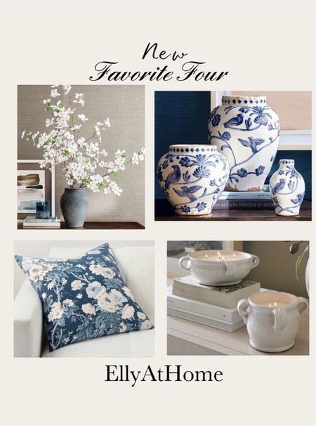 Winter refresh with new items from Pottery Barn! blue throw pillows, jars, vases, florals, candles, also shop best selling sofa, new coffee table more home decor accessories, rugs, lighting. 

#LTKhome #LTKfindsunder50