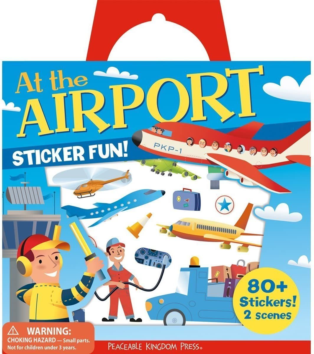 Peaceable Kingdom Sticker Fun! At the Airport Reusable Sticker Tote | Amazon (US)