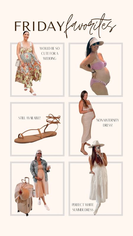 Friday favs! Wedding guest, dress, travel outfit, maternity, white dress, sandals 
