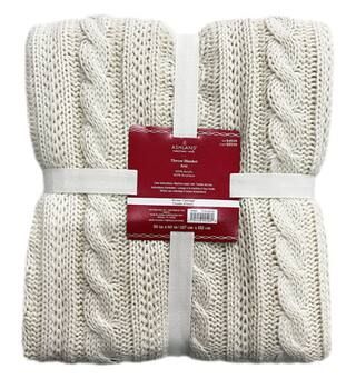 Cream Cable Knit Throw Blanket by Ashland® | Michaels | Michaels Stores