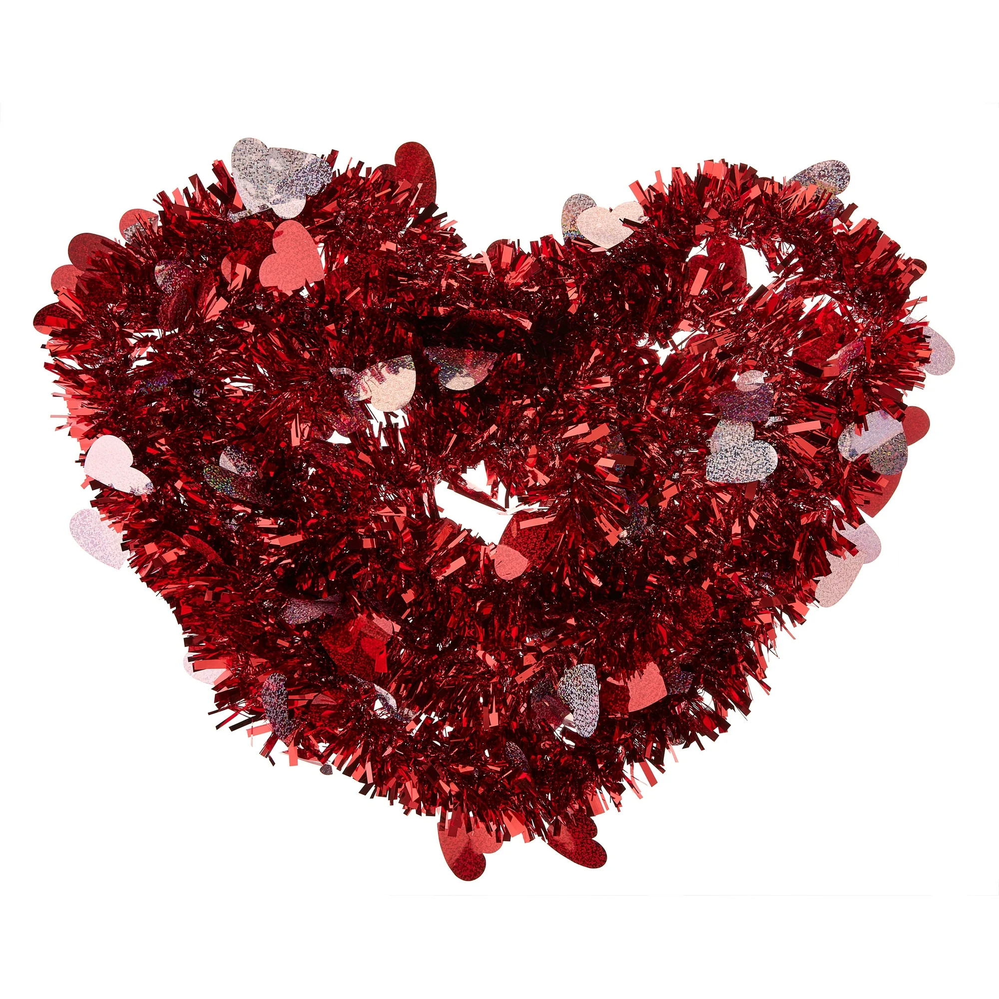 Tinsel Heart Garland, Red, 12', Valentine's Day by Way To Celebrate | Walmart (US)