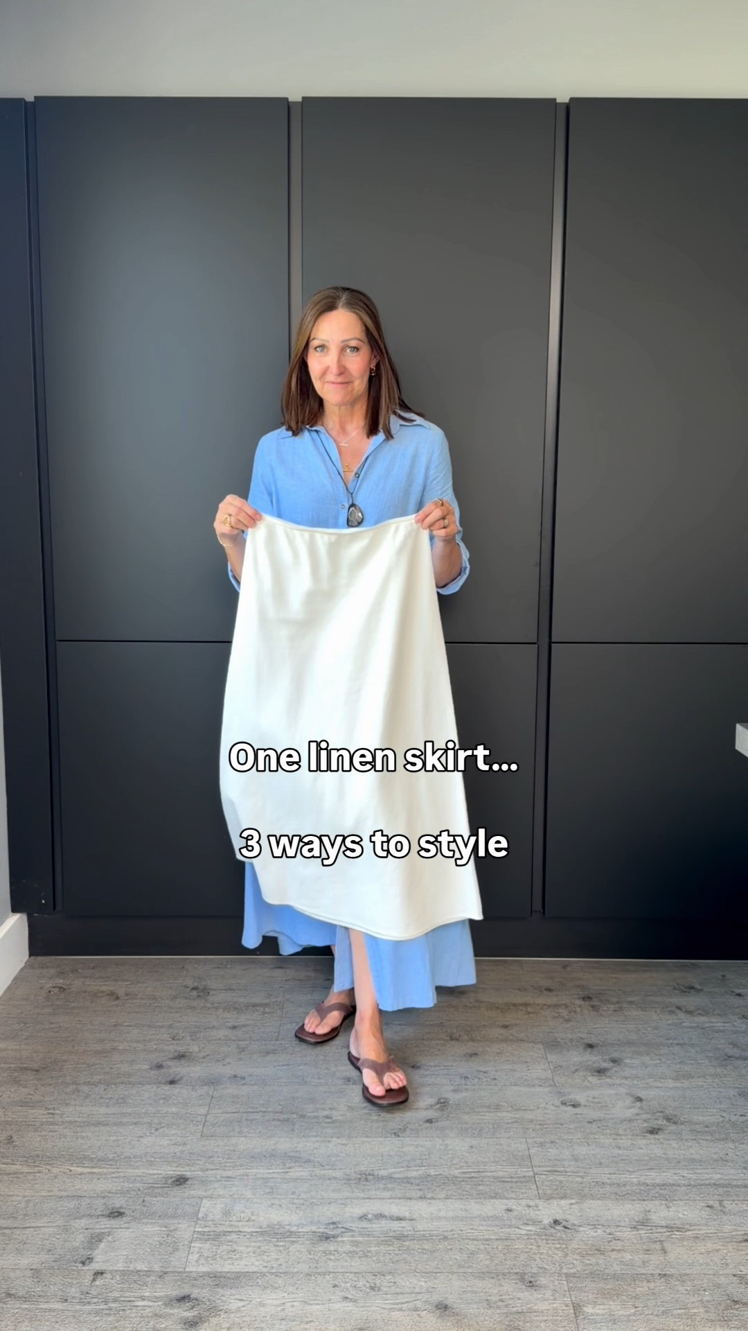 This skirt has been worn on repeat since it arrived a few months ago and has definitely earthy its place in my wardrobe.

Linen blend to resist creases ✔️ 
Hangs beautifully ✔️ 
Optional underskirt ✔️ 
Elasticated waist ✔️ 
Dress up or down with ease ✔️ 
4 fab colours ✔️ 

This off-white shade is so lovely and works well with neutrals or brights 

All this, and it’s under £35 👌🏻

I wear a medium skirt
Black top, blue shirt, Grey tee, tan knit - all size medium. 

*contains precious pr products

#LTKsummer #LTKstyletip #LTKover50style