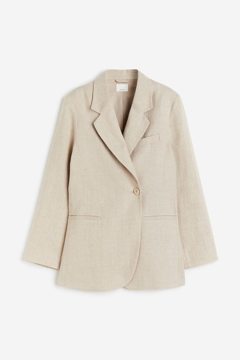 Double-breasted linen blazer | H&M (UK, MY, IN, SG, PH, TW, HK)