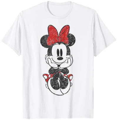 Disney Mickey and Friends Minnie Mouse Vintage Sitting T-Shirt | Amazon (US)