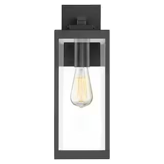 Quoizel Westover 1-Light Earth Black Outdoor Wall Lantern Sconce-WVR8406EK - The Home Depot | The Home Depot