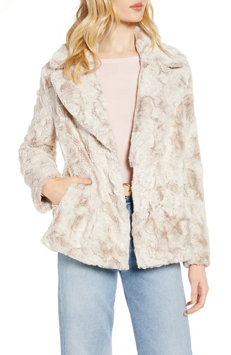 Textured Faux Fur Coat | Nordstrom