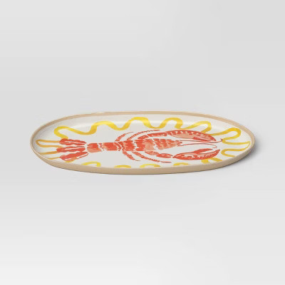 Coastal 16" Oval Lobster Serving Platter Orange - Threshold™ | Target