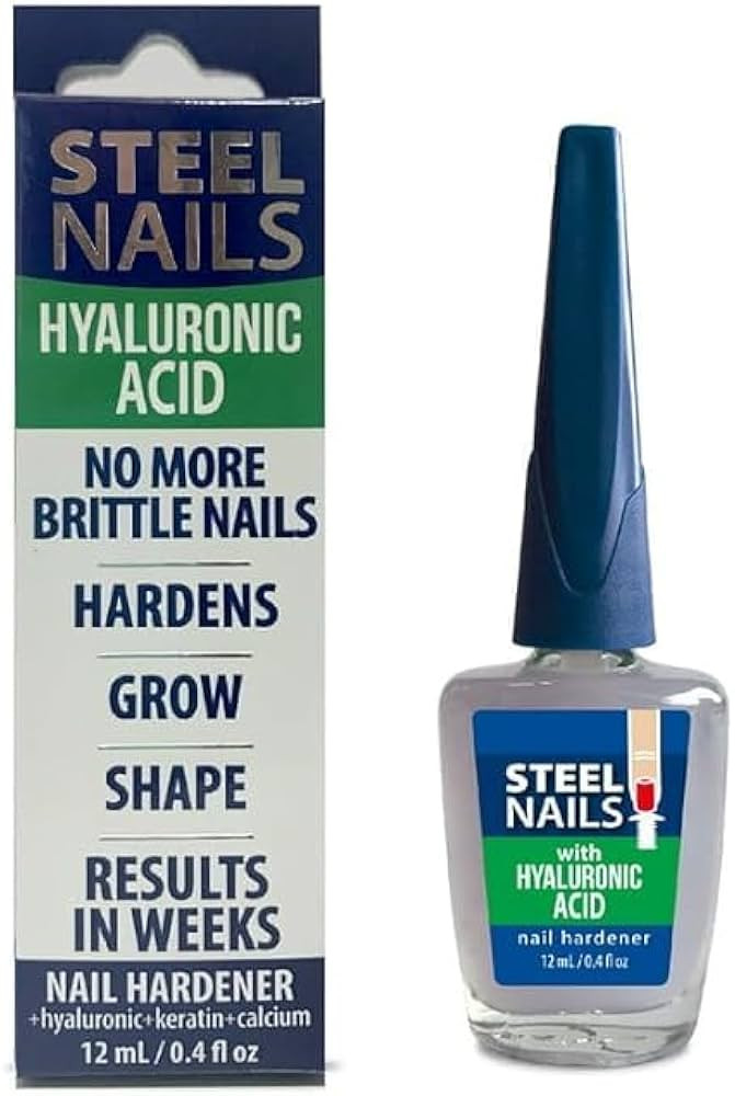 Amen Steel Nails Hardener with Hyaluronic Acid, Grow and Harden Brittle Nails in Weeks, Clear | Amazon (US)