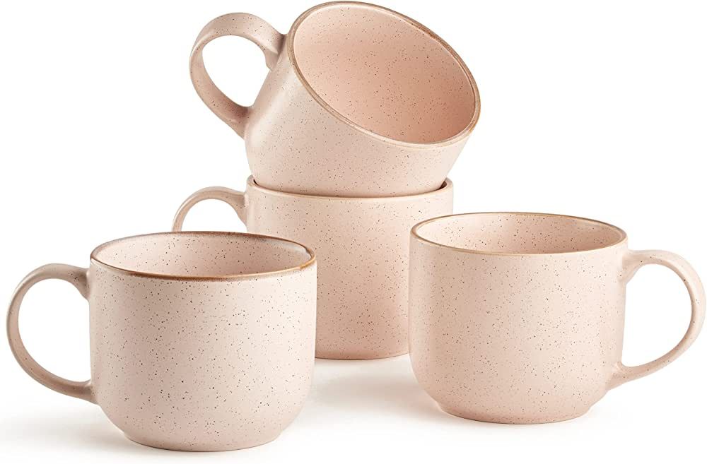 Maison Neuve Riverside Collection 4-Piece Mug Set - Hand Crafted Ceramic Stoneware Mug Set, Moder... | Amazon (US)