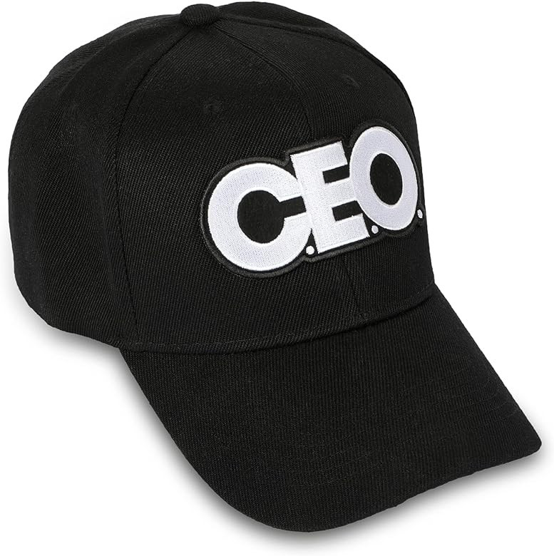 CEO Hat for Entrepreneurs - Adjustable Black Baseball Cap for Boss Men & Women | Amazon (US)