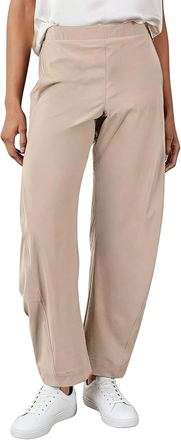 SeekMe Women's Cotton Linen Pants Barrel Leg Palazzo Elastic Waist Casual Capri for Beach Vacatio... | Amazon (US)