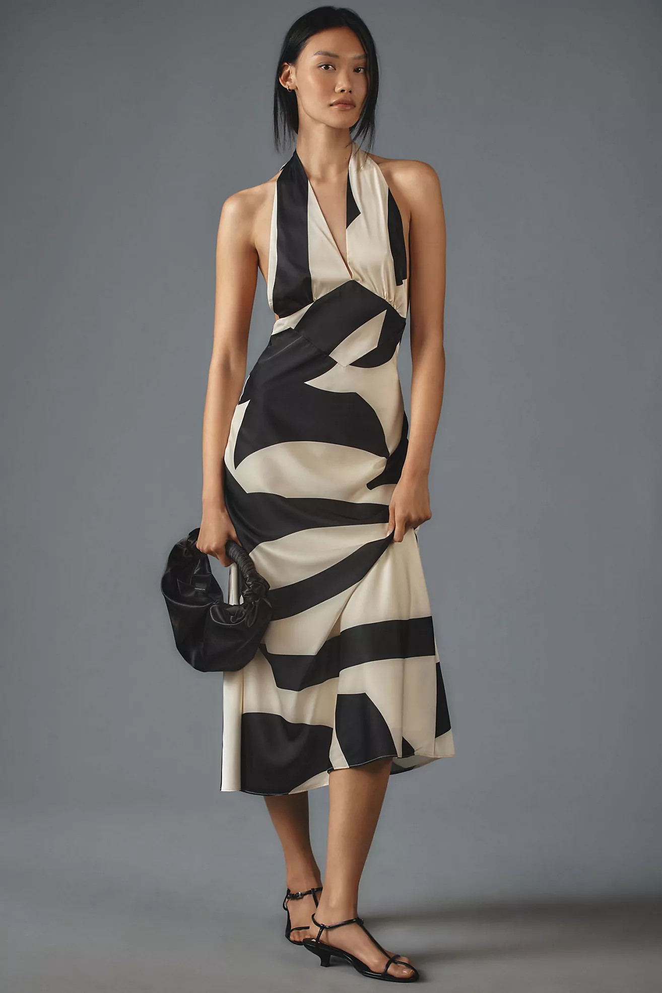 Bardot Citron Halter Midi Dress | Anthropologie (US)