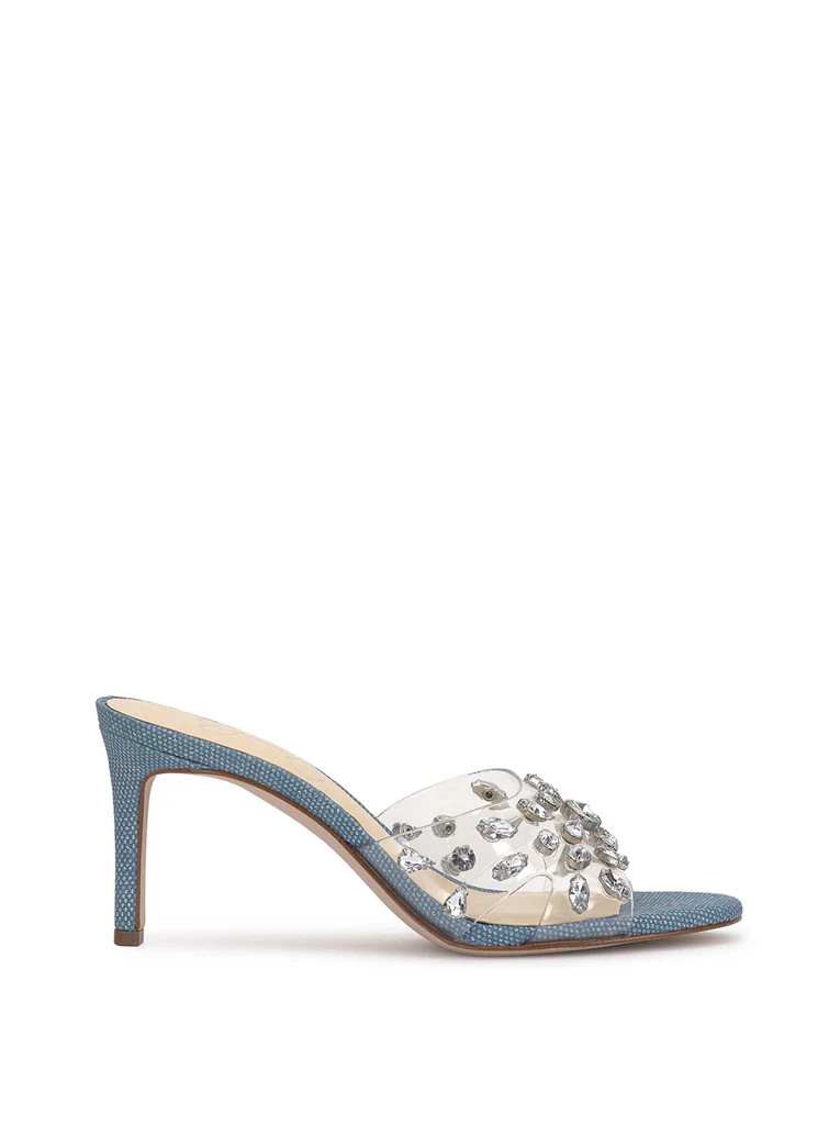 Primana Lucite Mule in Denim | Jessica Simpson E Commerce