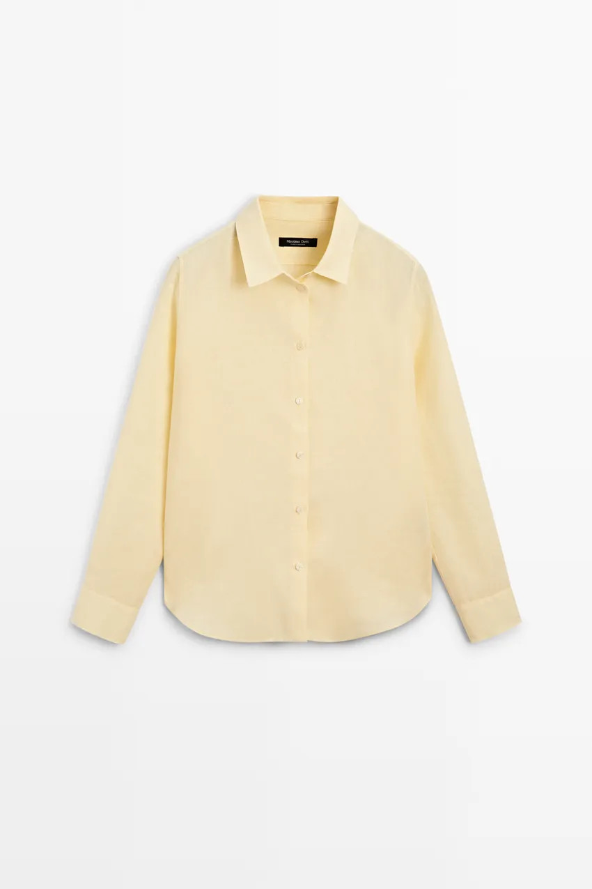 Flowing 100% linen shirt | Massimo Dutti US