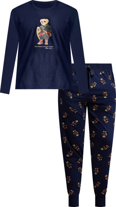 Polo Ralph Lauren Men's 2-Piece Long Sleeve Crew T-Shirt and Joggers Pajama Set - Macy's | Macy's