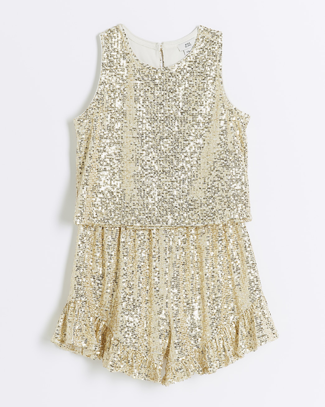 Girls gold sequin vest and shorts set | River Island (UK & IE)