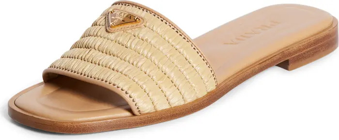 Raffia Slide Sandal (Women) | Nordstrom