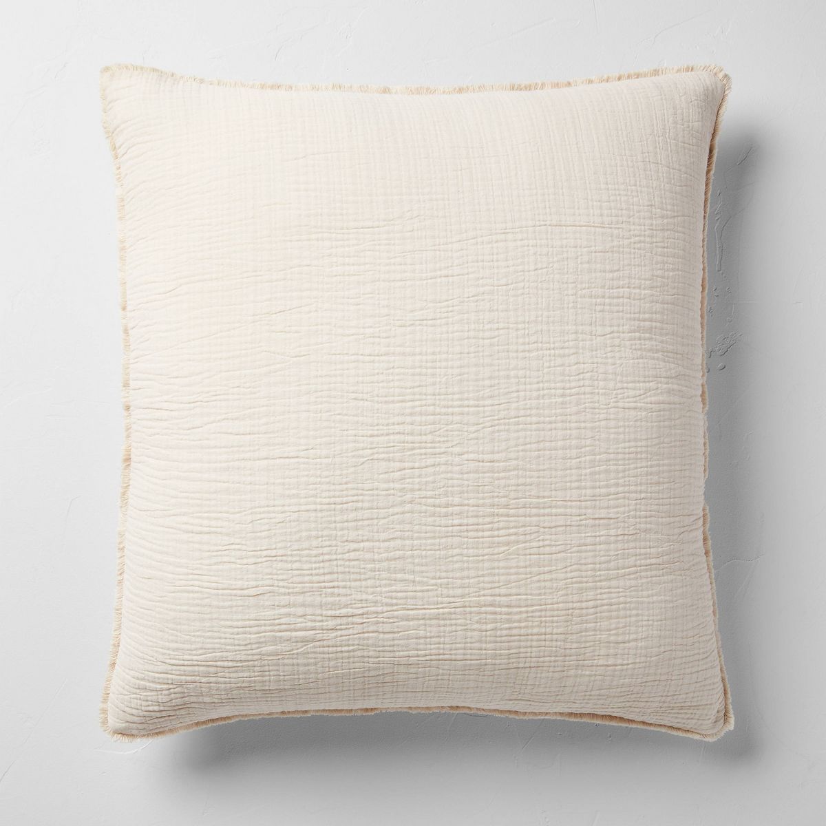 Euro 26''x26'' Textured Chambray Cotton Decorative Throw Pillow Natural - Casaluna™ | Target