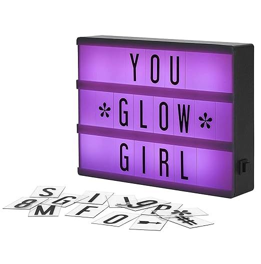 My Cinema LightBox - Color Changing LED Lights - Light Up Letter Board - Decorative Marquee Sign ... | Amazon (US)