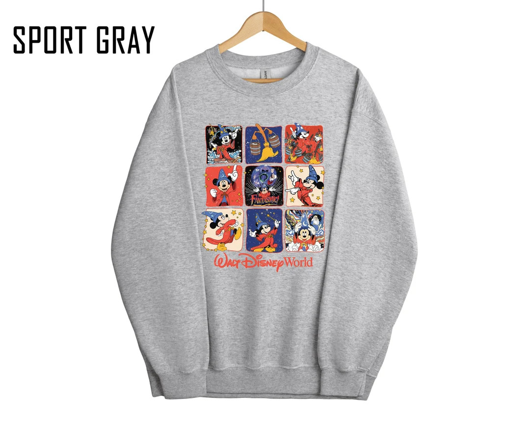 Retro Mickey Fantasia Sweatshirt, Walt Disney World Shirt, Disneyworld Sweater, Disney Fantasia S... | Etsy (US)
