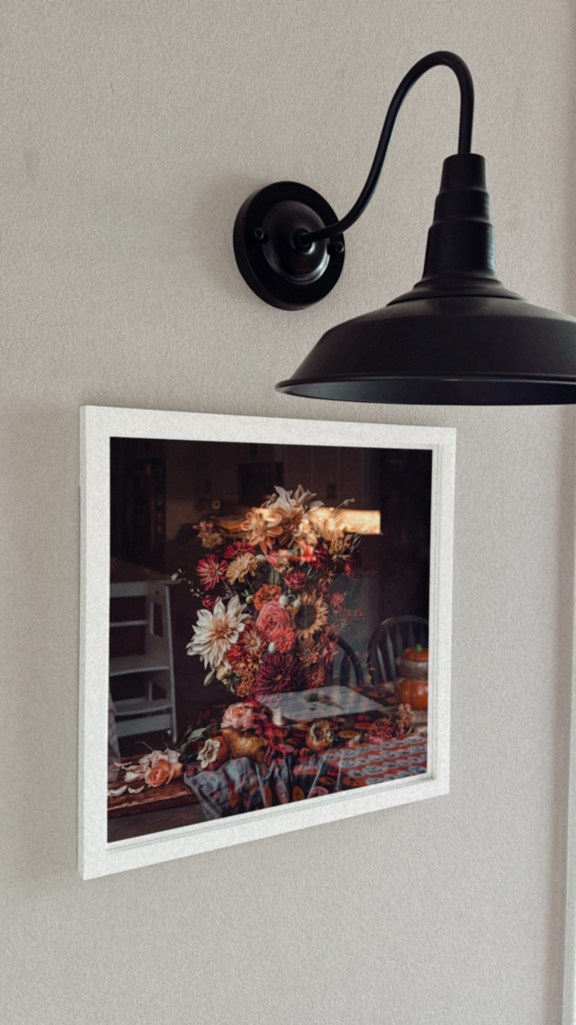 moody fall artwork for my dining room 🖤🌻🌾🍂🥀