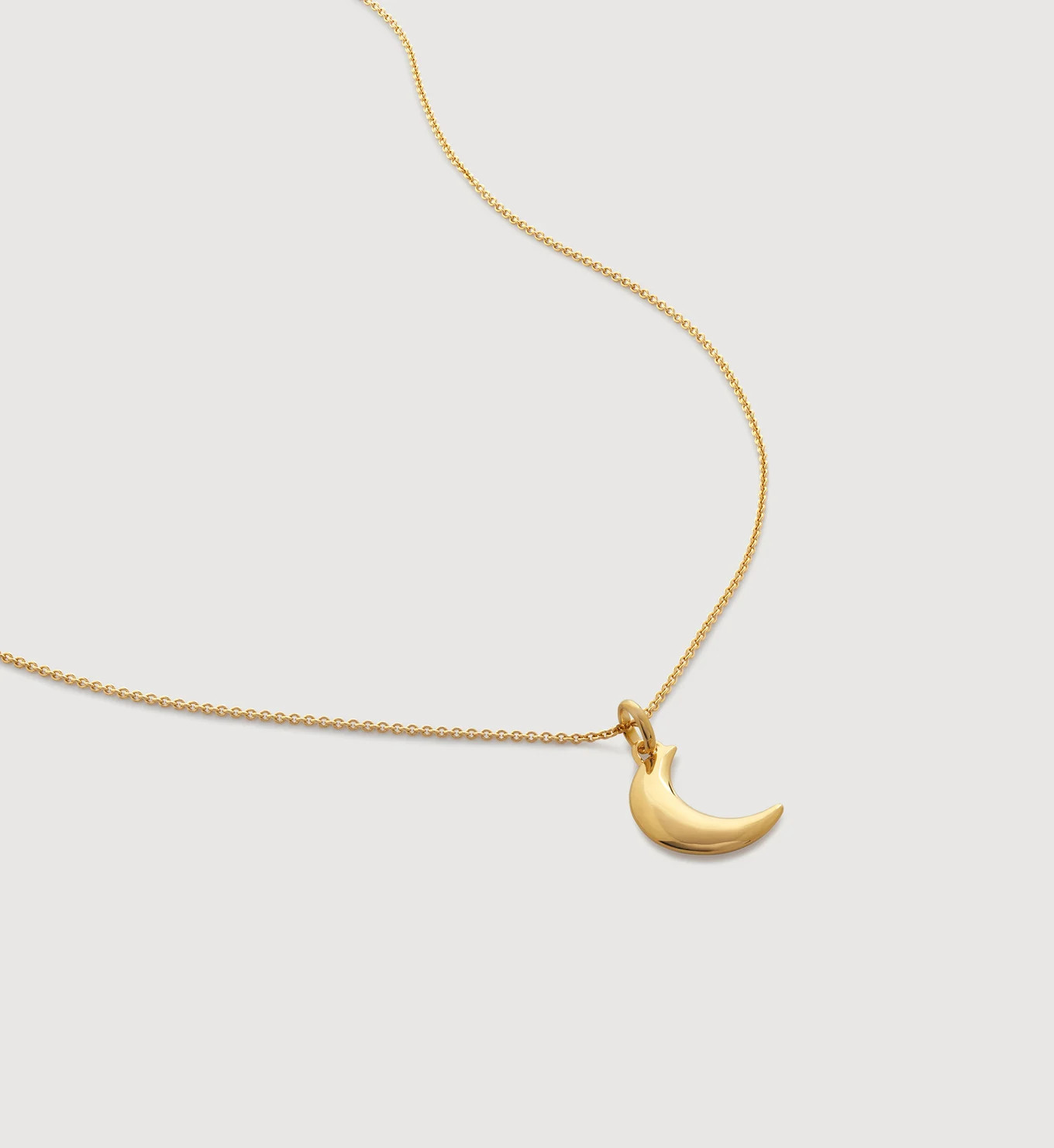 Crescent Moon Pendant Fine Charm Necklace Set | Monica Vinader (Global)