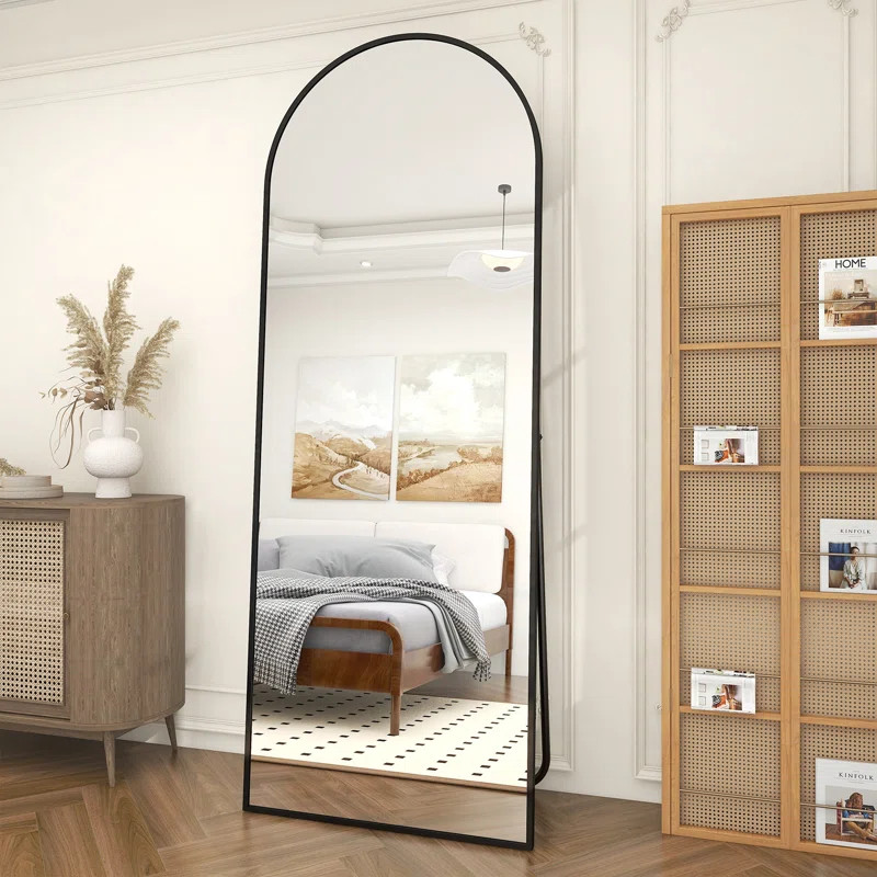 Arched Metal Oversized Full Length Mirrors Wall Mirrors with Stand | Wayfair North America