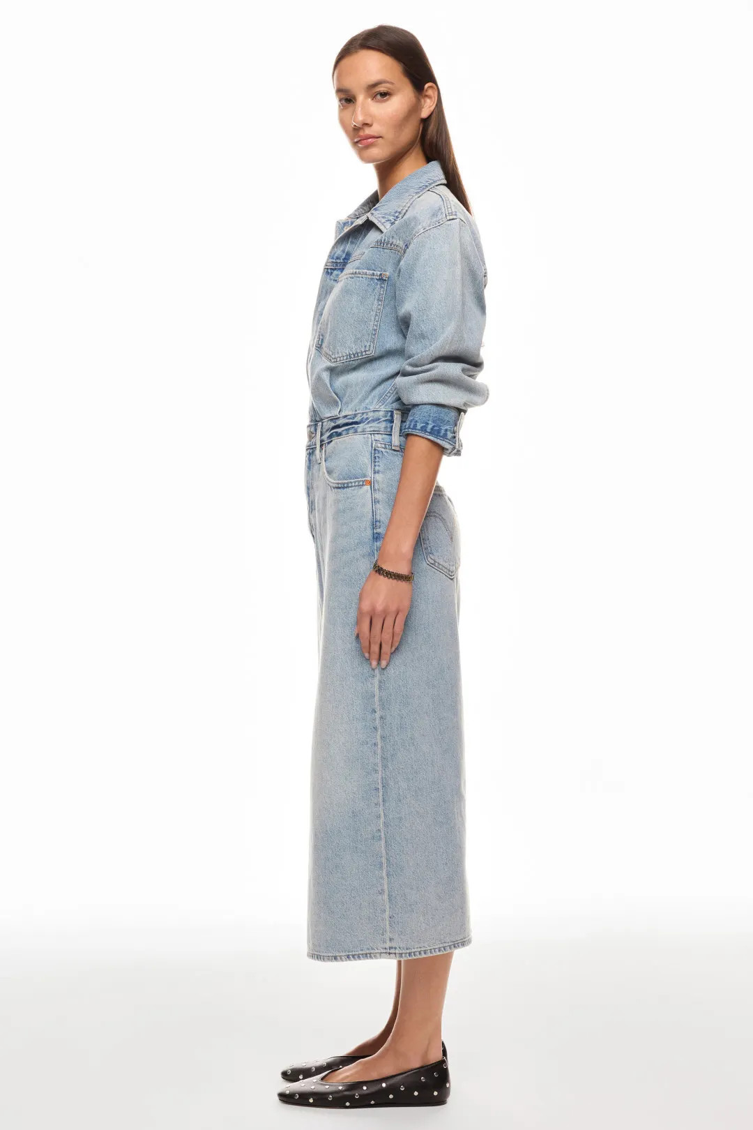 Western Denim Midi Dress | Rent the Runway