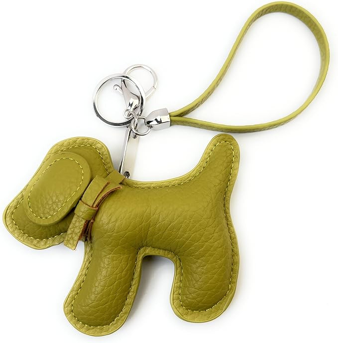 Dog Keychains Leather Craft Soft and Adorable Puppy Bag Charm Accessory for Backpack Purse Strap | Amazon (US)