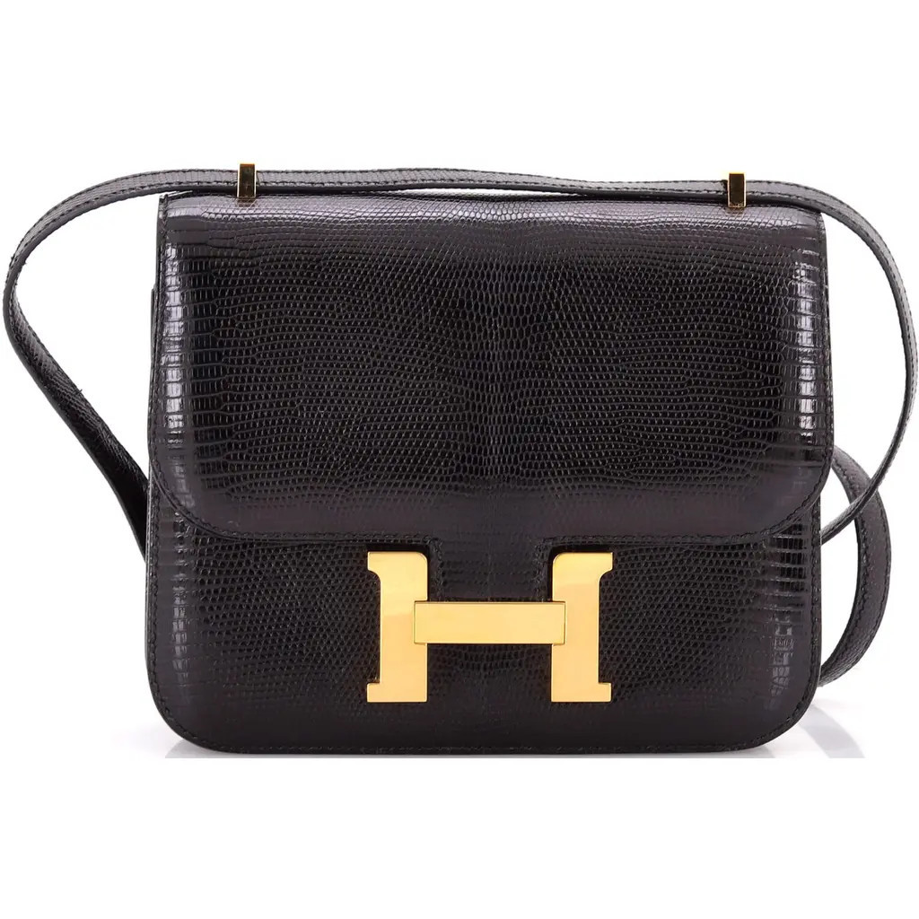 Pre-Owned Hermes Constance NM Bag Lizard 18 in Noir at Nordstrom, Size X-Small | Nordstrom