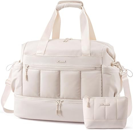 LOVEVOOK Travel Duffel Bag, Gym Bag for Women, Large Weekender Overnight Bags with Shoe Compartme... | Amazon (US)