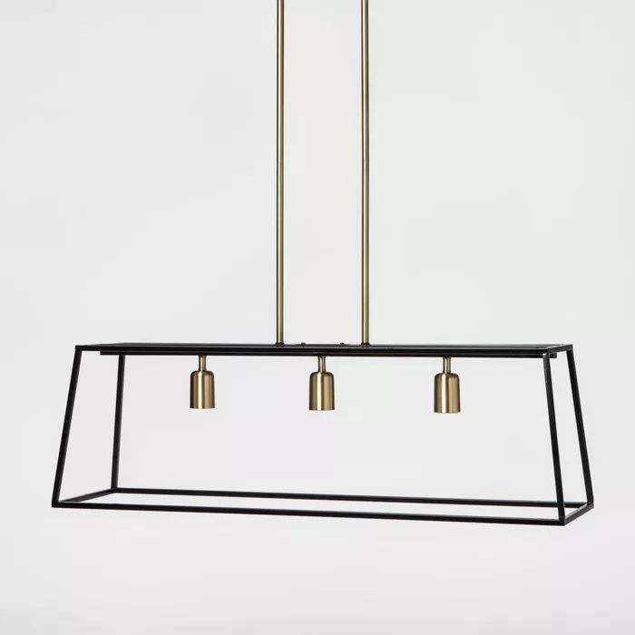 3 Light Pendant Modern Farmhouse Ceiling Light Black - Threshold™ | Target