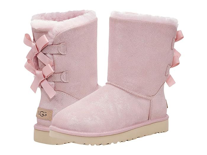 UGG Bailey Bow II Shimmer (Pink Cloud) Women's Shoes | Zappos