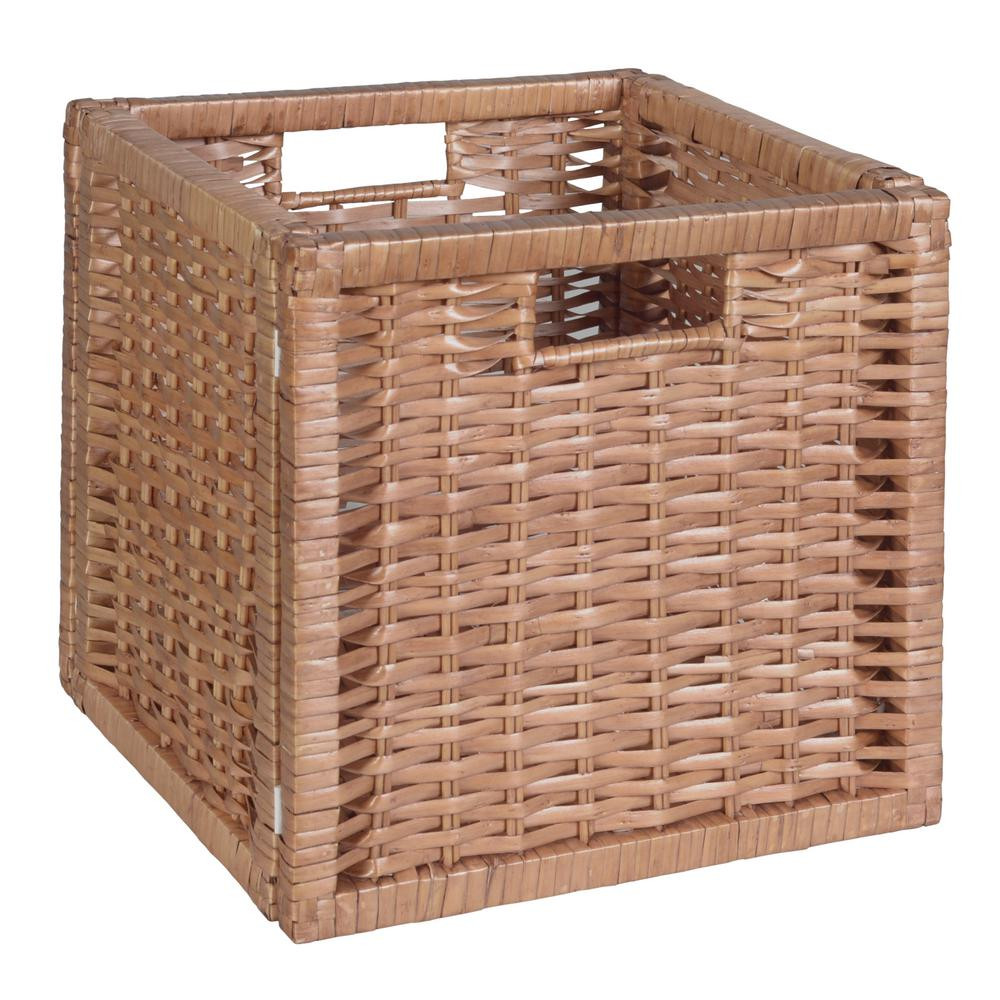 Regency 12 in. H x 12 in. W x 12 in. D Natural Wood 1-Cube Storage Organizer-HDCHBTOTEWNT - The H... | The Home Depot