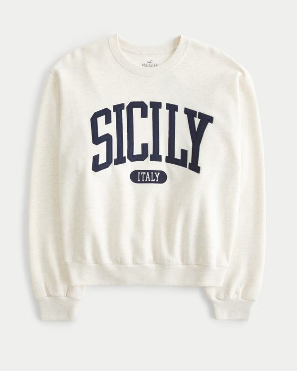 Easy Sicily Graphic Crew Sweatshirt | Hollister (US)