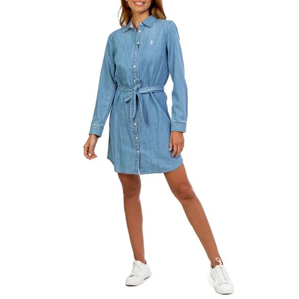 U.S. Polo Assn. Women's Button Front Dress - Walmart.com | Walmart (US)
