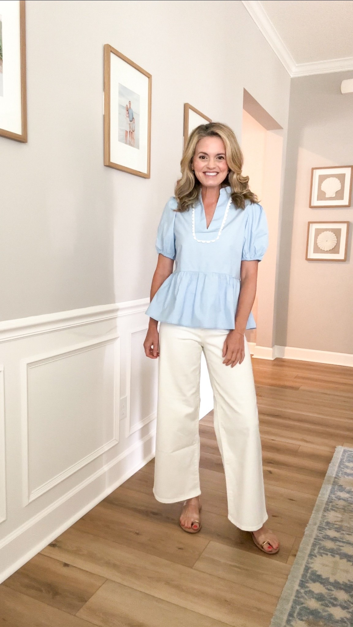 The cutest top to wear with denim! This is the perfect back to school teacher top! I’m wearing the size small  

#LTKStyleTip #LTKFindsUnder50 #LTKOver40