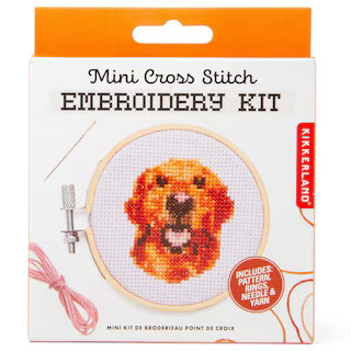 Kikkerland   Mini Cross Stitch Embroidery Kit - Dog | REI