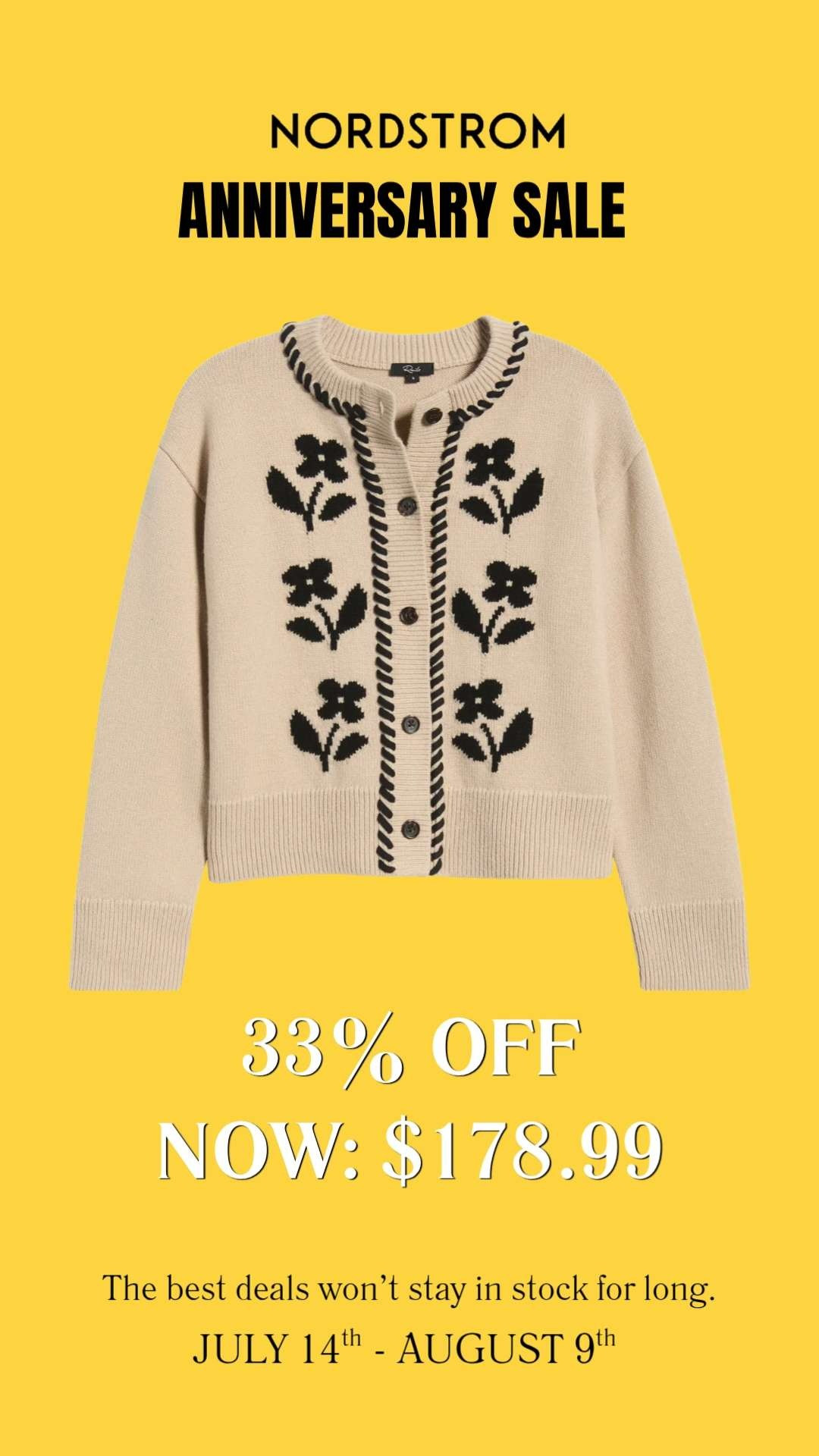 This floral cardigan is one of those pieces that instantly makes an outfit feel special. The contrast trim and delicate floral details give it a timeless, elevated look that's perfect with denim, trousers, or layered over a dress. Add it to your Nordstrom Wish List now so you're ready to shop the Anniversary Sale the moment it goes live on the 14th before your size sells out!

👩‍💻 LTK PRO TIPS
❤️ Heart = Support my posts ;-)
🔖 Save = Get sale & restock alerts for the things you love!
📋 Lists = Keep favorites organized (List ideas: Anniversary Sale, Sweater Weather, Fall Wardrobe, Capsule Closet!)
📲 Share = Send lists and products to a friend (or your daughters like me).
💬 Comment = Ask me anything, and I'll answer. ;-) 

 #LTKootd #LTKOver40 #LTKSaleAlert