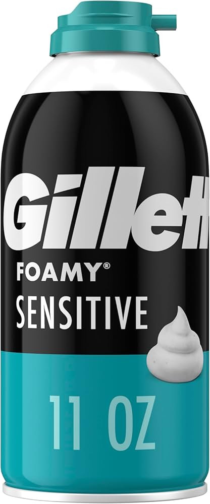 Gillette Foamy Shaving Cream, Sensitive Skin, 11 Ounce | Amazon (US)