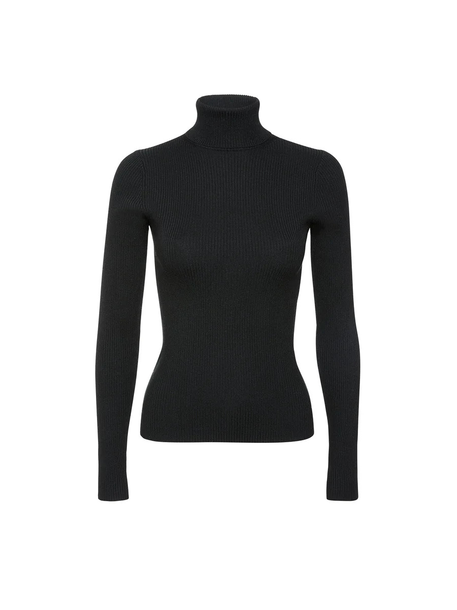 Women's Noel Ribbed Turtleneck in Black Onyx | Brochu Walker | Brochu Walker