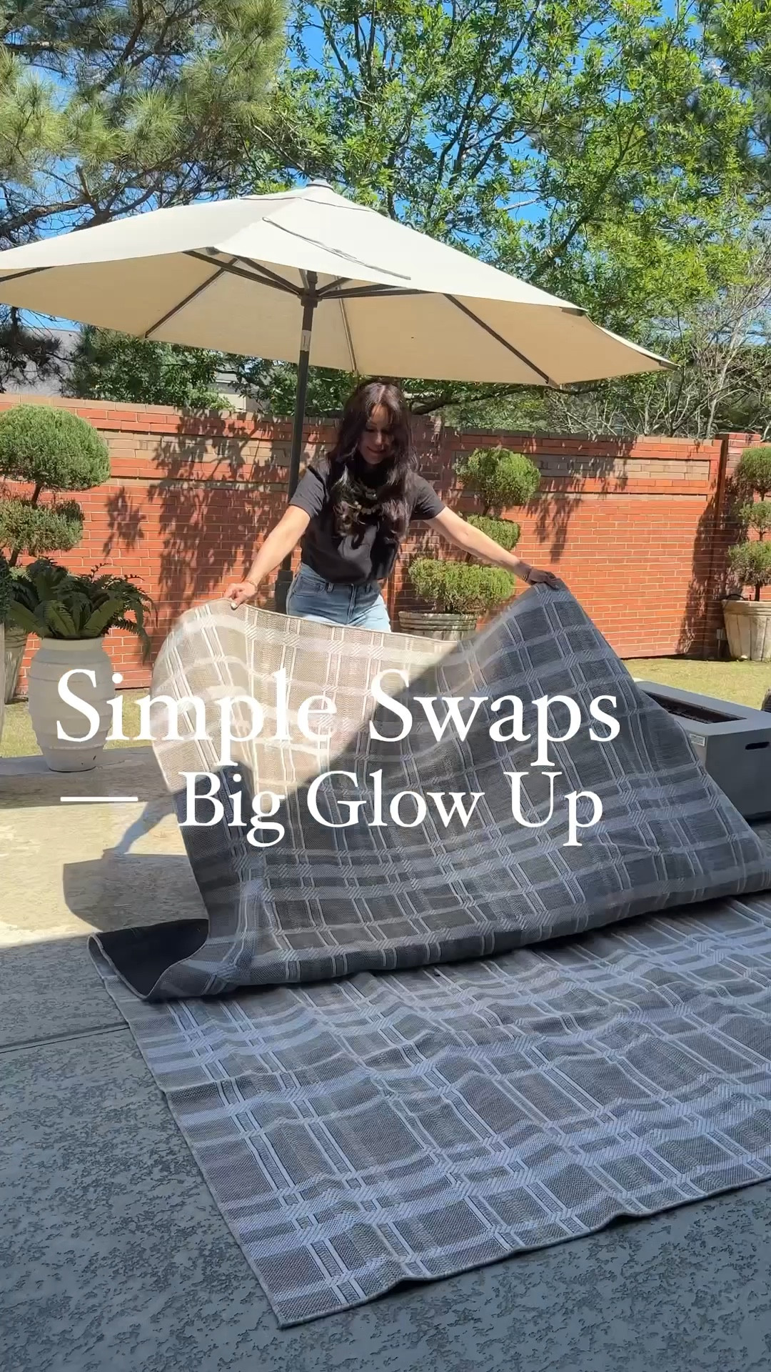 Refreshing my outdoor space the same way I do inside… simple swaps that make the biggest difference 🤍 A new rug + a few pillows instantly made everything feel more styled, layered, and pulled together—without a full overhaul. I kept it light, neutral, and effortless (my favorite). The best part? Everything is affordable and easy to recreate 🙌🏼 Linking it all for you here.

 outdoor refresh, patio styling, outdoor rug, outdoor pillows, patio decor ideas, backyard styling, outdoor living, affordable outdoor decor, Walmart outdoor finds, Amazon outdoor decor, neutral patio styling, layered outdoor space

#LTKstorytime #LTKSeasonal #LTKHome