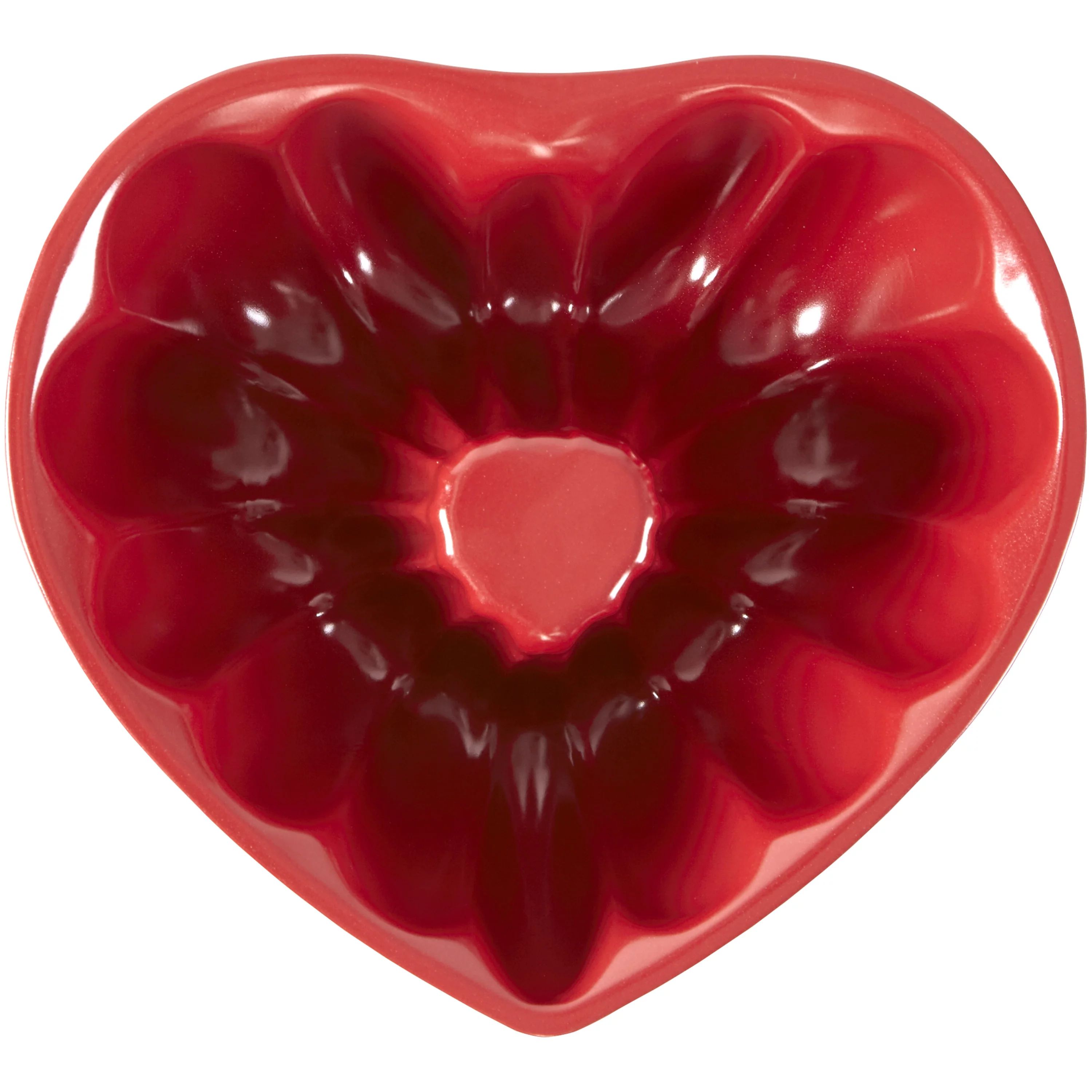 Wilton Red Heart-Shaped Non-Stick Fluted Tube Pan, 8-Inch | Walmart (US)