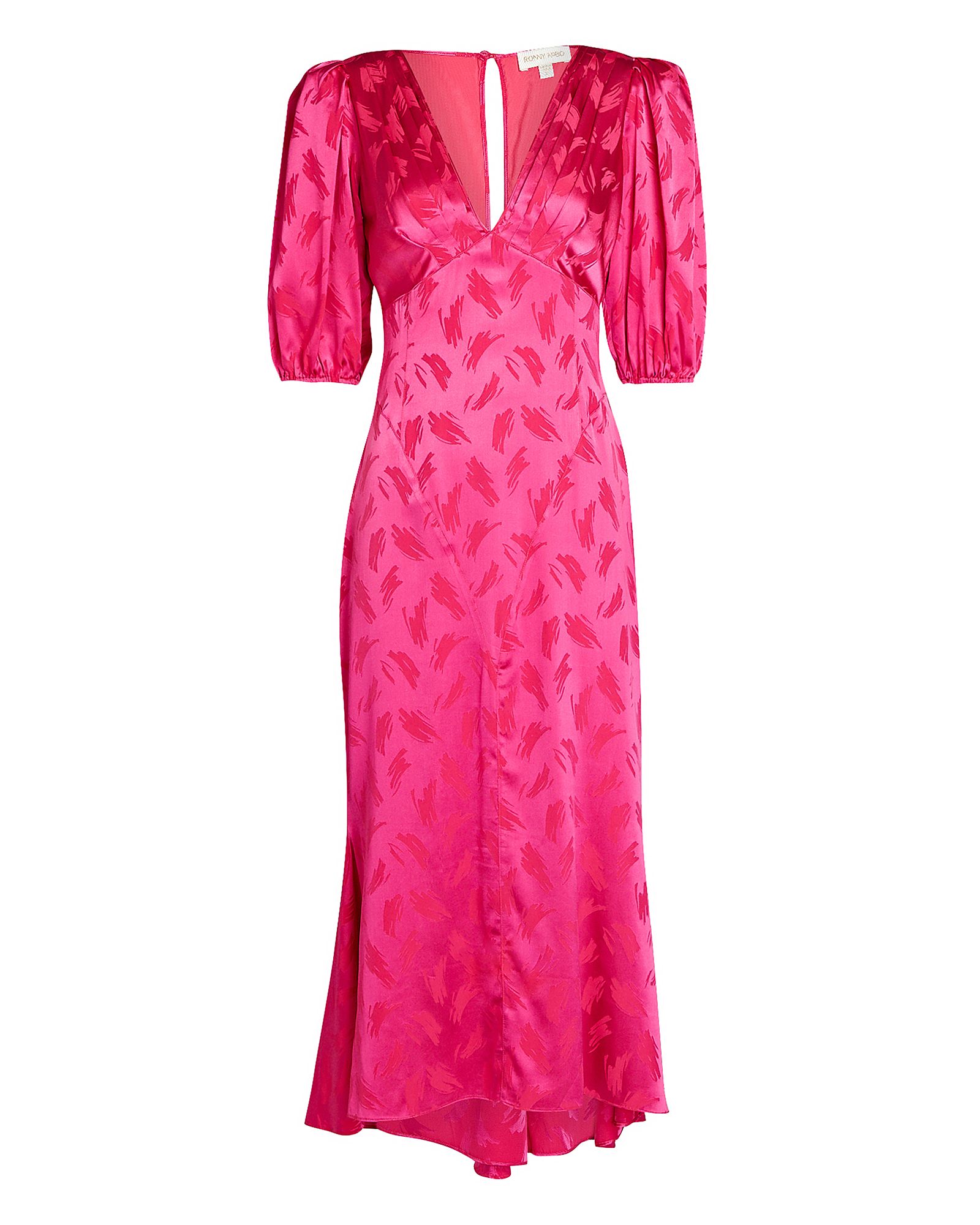 Ronny Kobo Teresa Jacquard Midi Dress, Pink-Drk S | INTERMIX