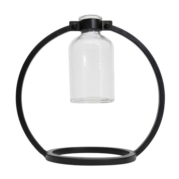 Black Metal & Glass Bud Vase - Foreside Home & Garden | Target