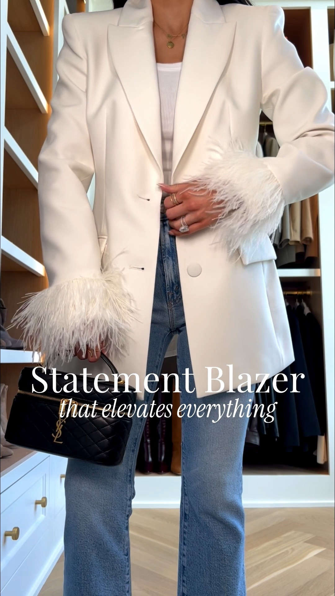 Spring date night outfit
Zara feather cuff blazer
Mother ankle jeans
Zara white tee
Jeffrey Campbell white heels via Nordstrom

#LTKgrwm #LTKootd #LTKOver40